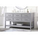 Sinclaire 60 X 22 X 34 inch Gray Vanity Sink Set