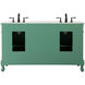 Danville 60 X 21 X 36 inch Vintage Mint Vanity Sink Set