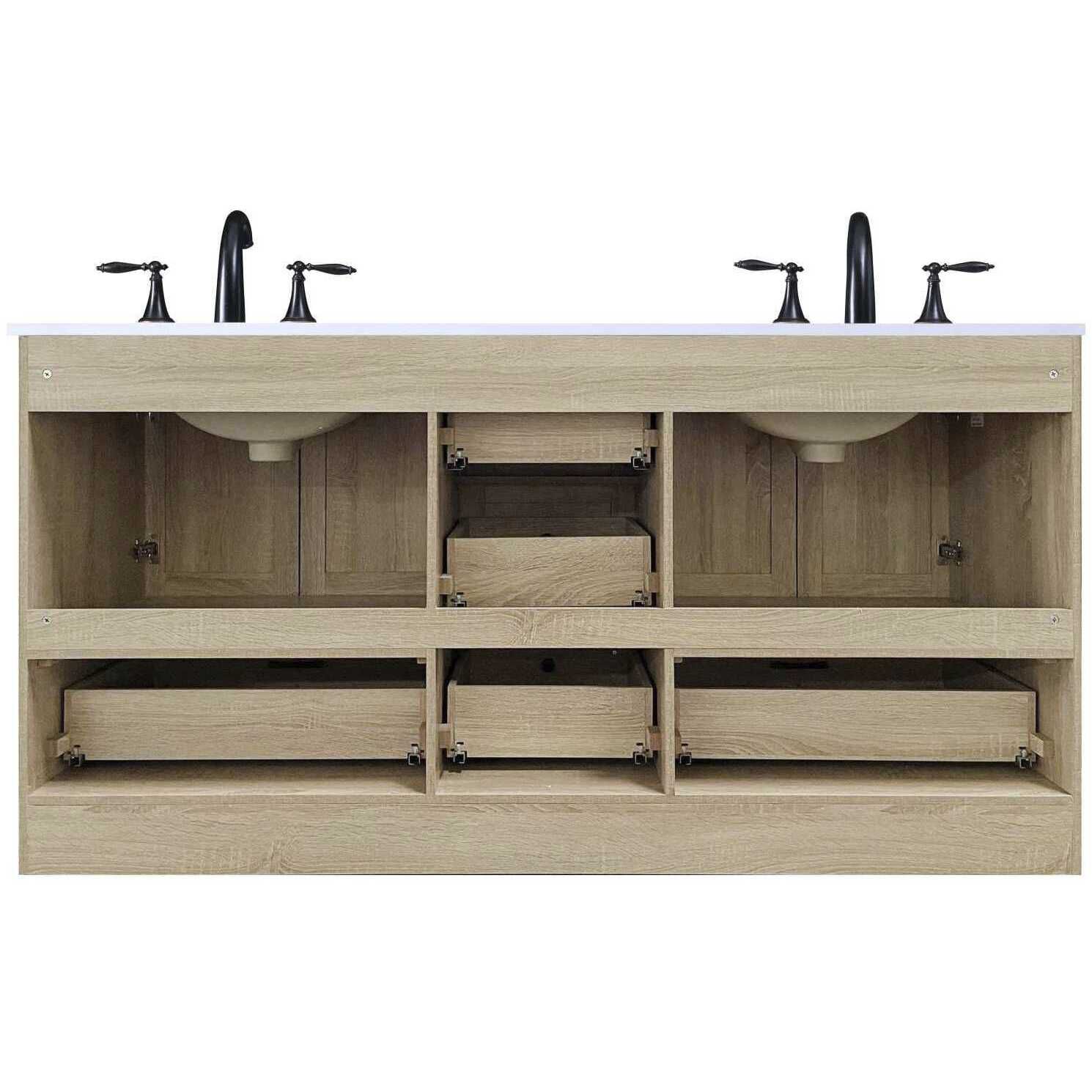 Soma 60 X 34 inch Mango Wood Bathroom Vanity Cabinet