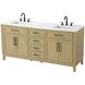 Virginia 72 X 35 inch Honey Brown Bathroom Vanity Cabinet