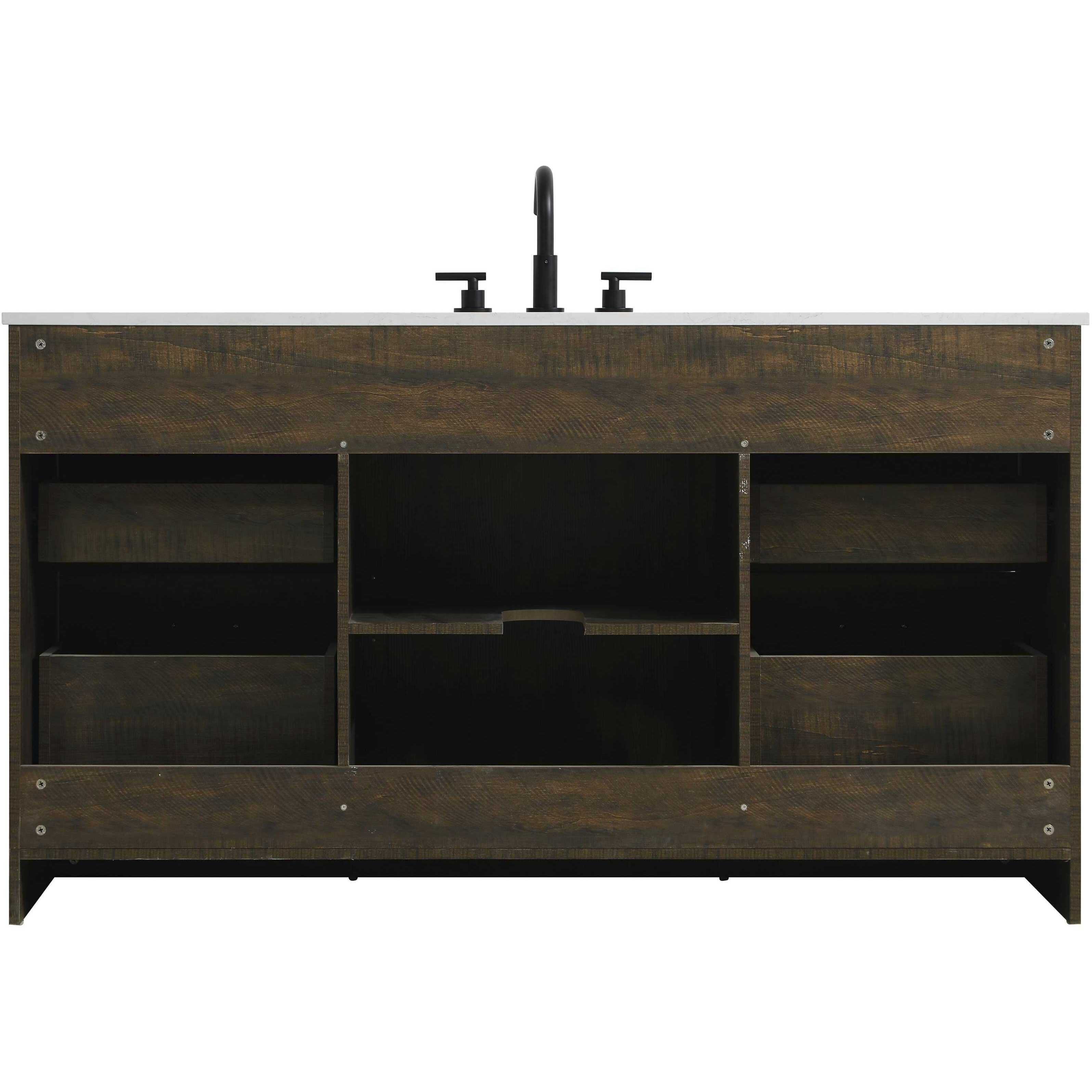 Austin 60 X 34 inch Expresso Bathroom Vanity Cabinet