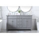 Wesley 60 X 22 X 35 inch Grey Vanity Sink Set