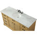 Americana 60 X 22 X 35 inch Natural Wood Vanity Sink Set