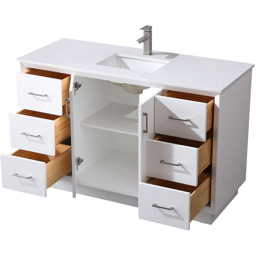 Hayes 54 X 22 X 35 inch White Vanity Sink Set