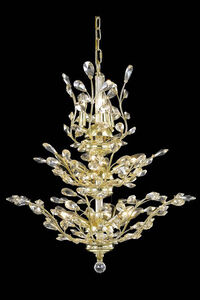 Orchid 13 Light 27 inch Gold Dining Chandelier Ceiling Light