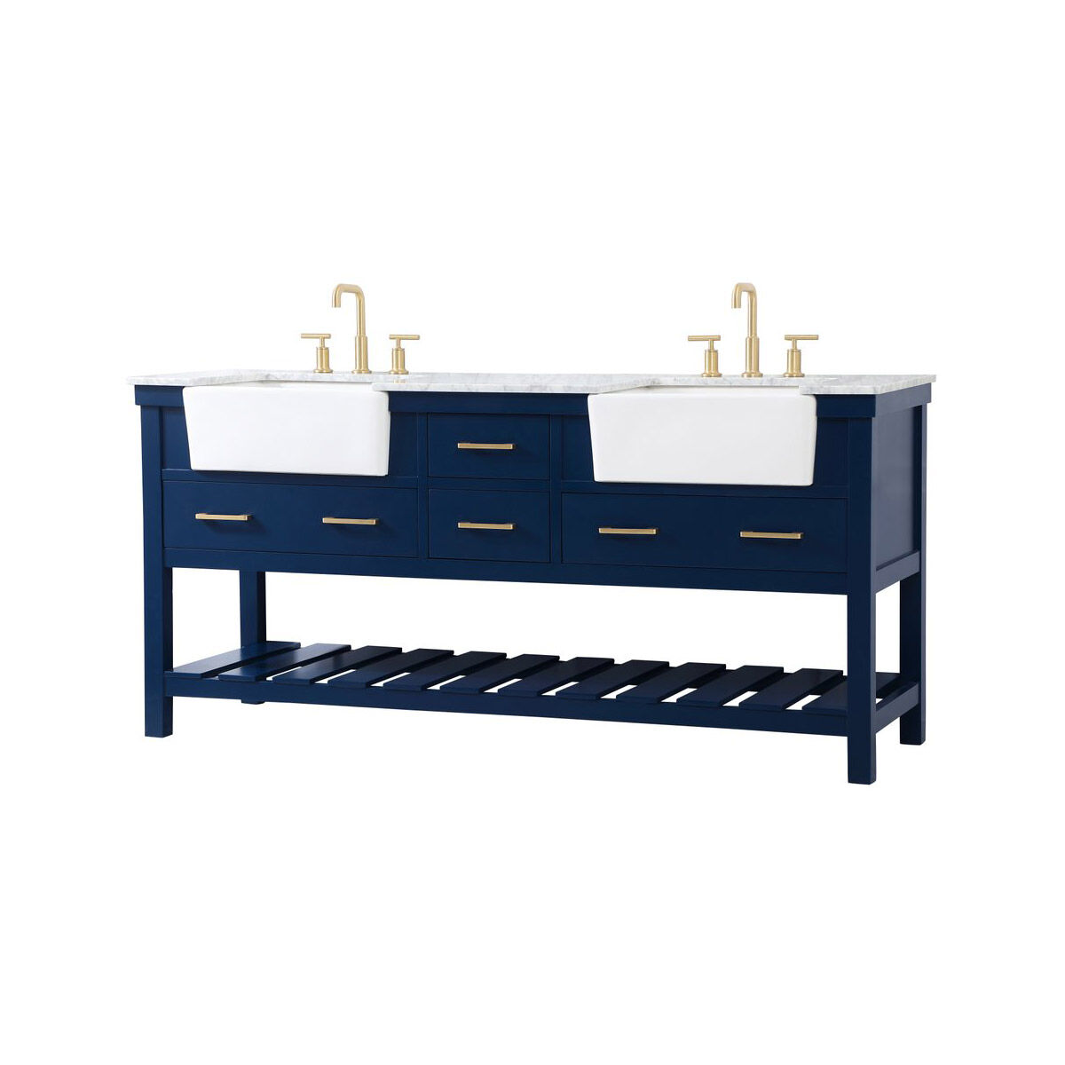 Clement 72 X 22 X 34 inch Blue Bathroom Vanity Cabinet