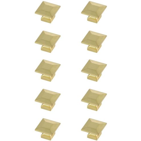 Cecil Brushed Gold Hardware Cabinet Knob, Set of 10