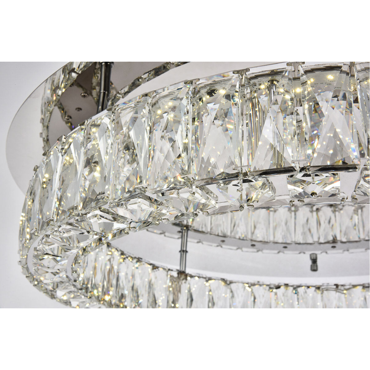 Monroe LED 26 inch Chrome Flush Mount Ceiling Light 