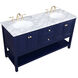 Metropolis 60 X 22 X 34 inch Blue Vanity Sink Set
