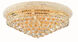 Primo 12 Light 24 inch Gold Flush Mount Ceiling Light in Royal Cut