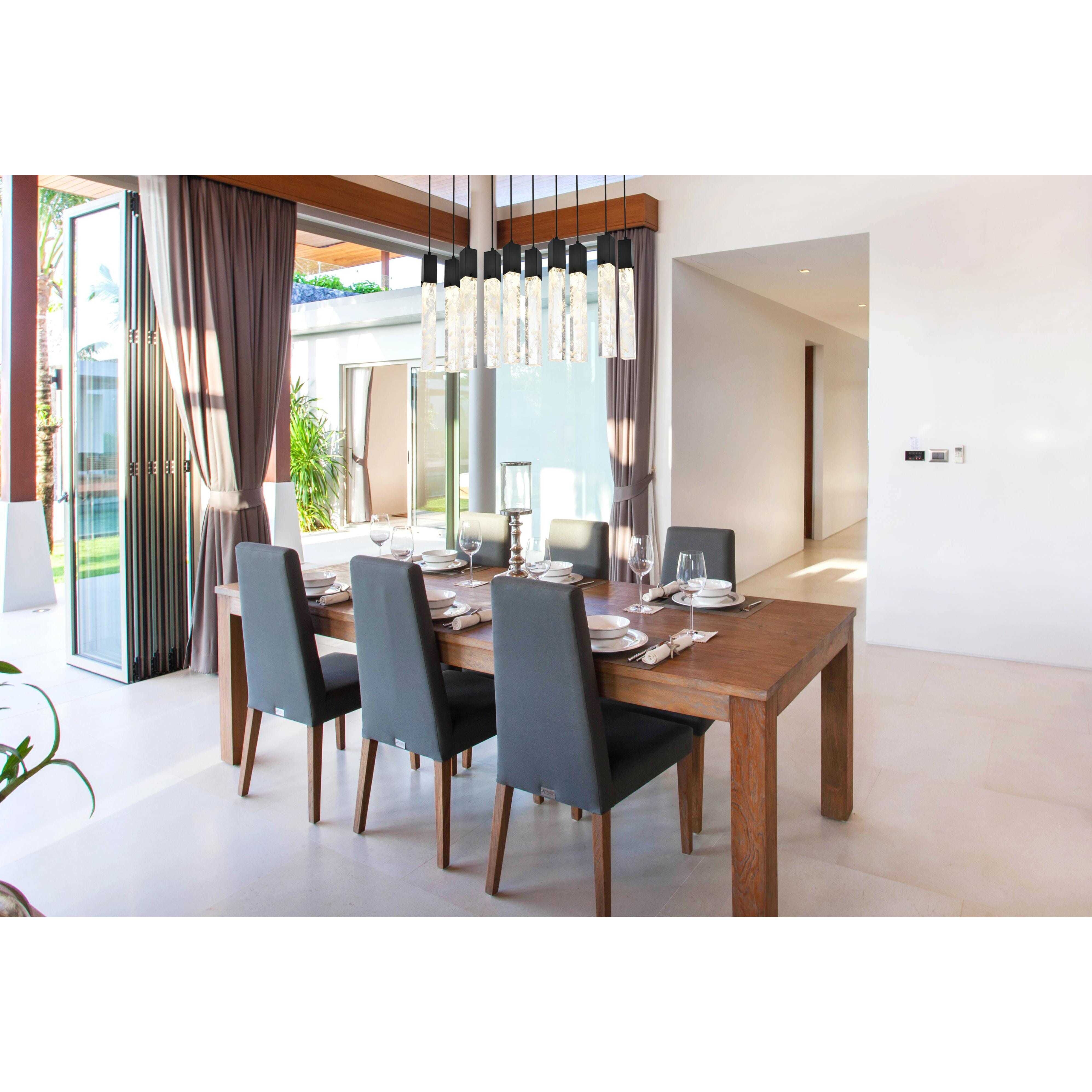 Aurora 10 Light 12 inch Black Pendant Ceiling Light