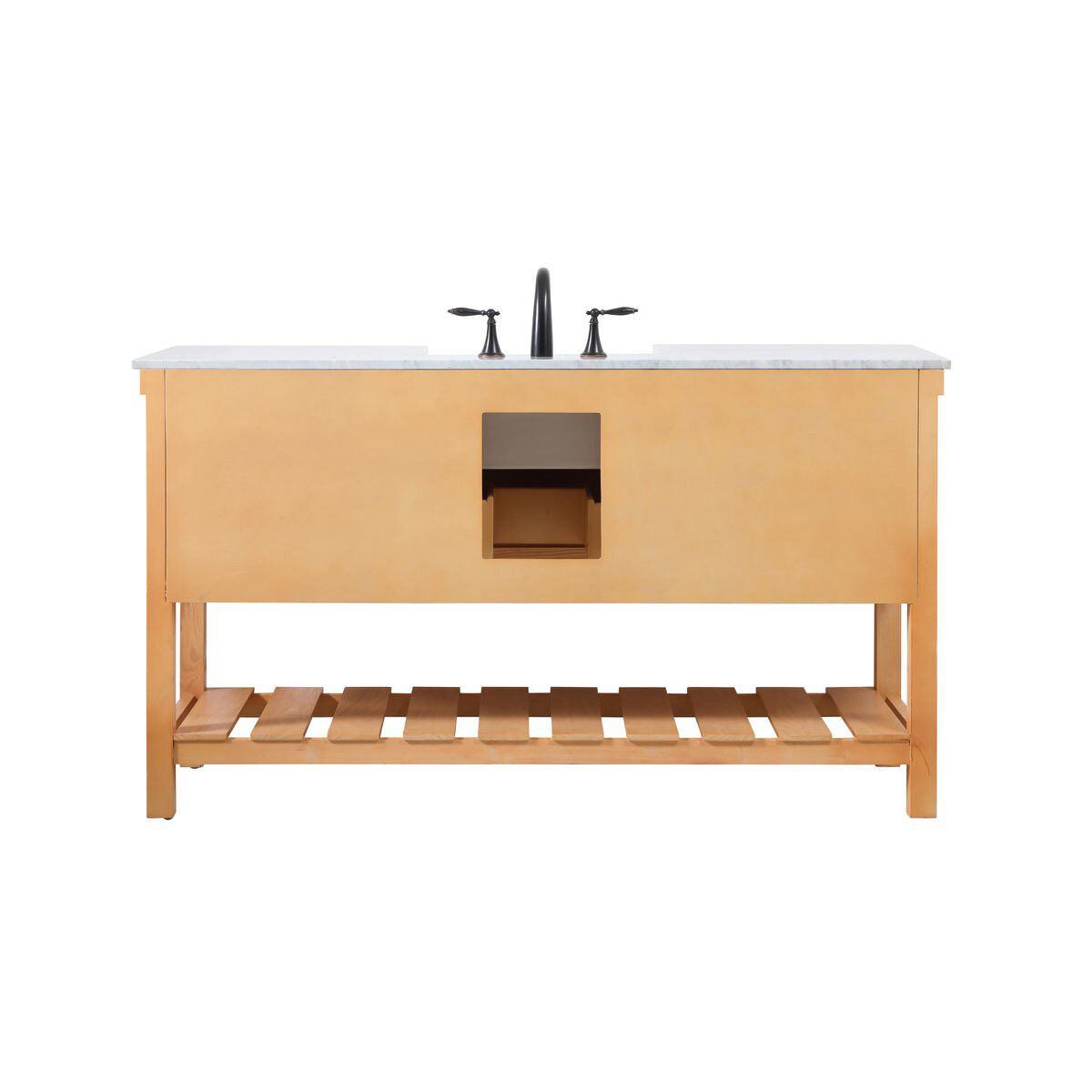 Clement 60 X 22 X 34.13 inch Natural Wood Bathroom Vanity Cabinet