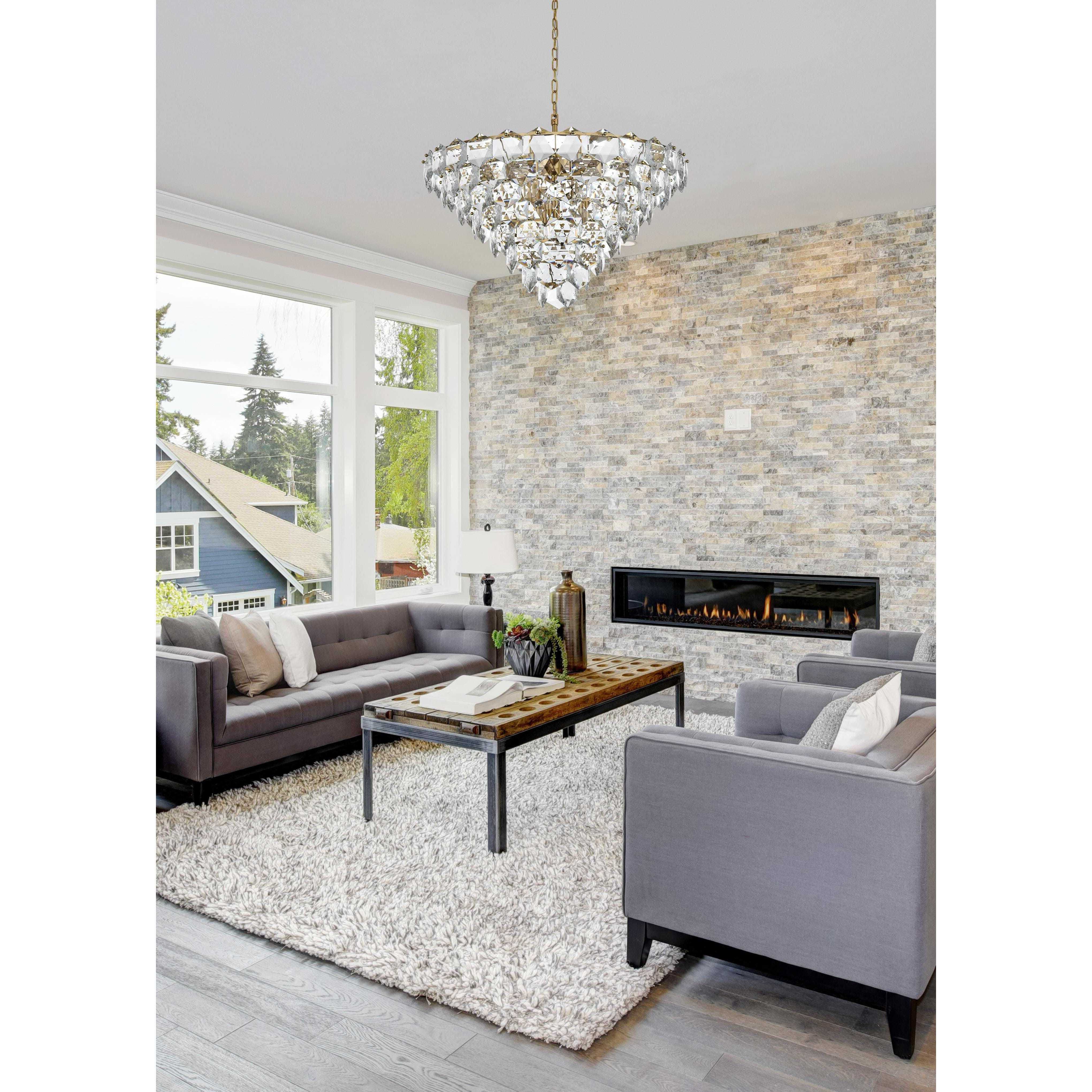 Adaline 15 Light 32 inch Satin Gold Chandelier Ceiling Light