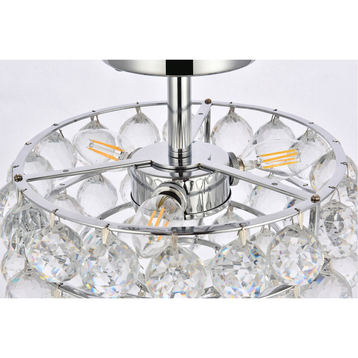 Savannah 3 Light 12 inch Chrome Flush Mount Ceiling Light