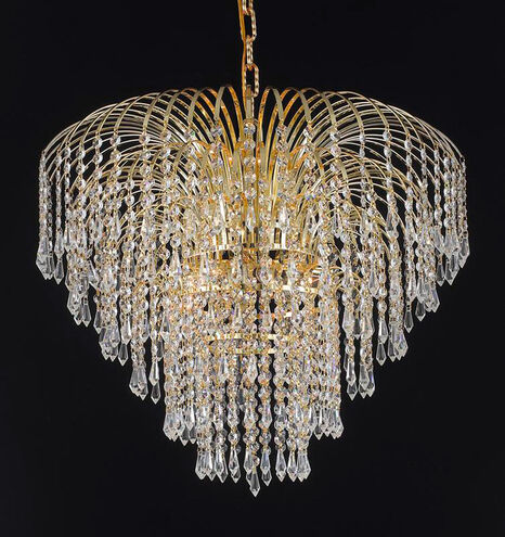 Falls 6 Light 25 inch Gold Dining Chandelier Ceiling Light in Royal Cut