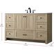 Soma 54 X 34 inch Mango Wood Bathroom Vanity Cabinet