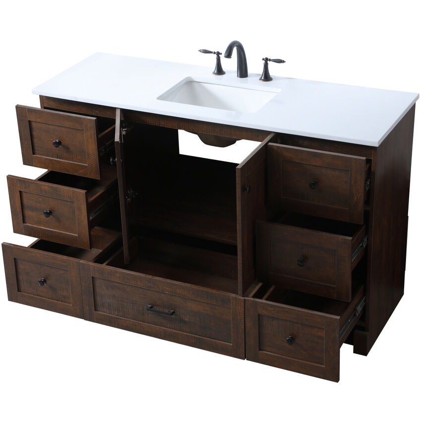 Soma 54 X 19 X 34 inch Expresso Vanity Sink Set