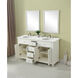 Otto 60 X 21 X 35 inch Antique White Vanity Sink Set