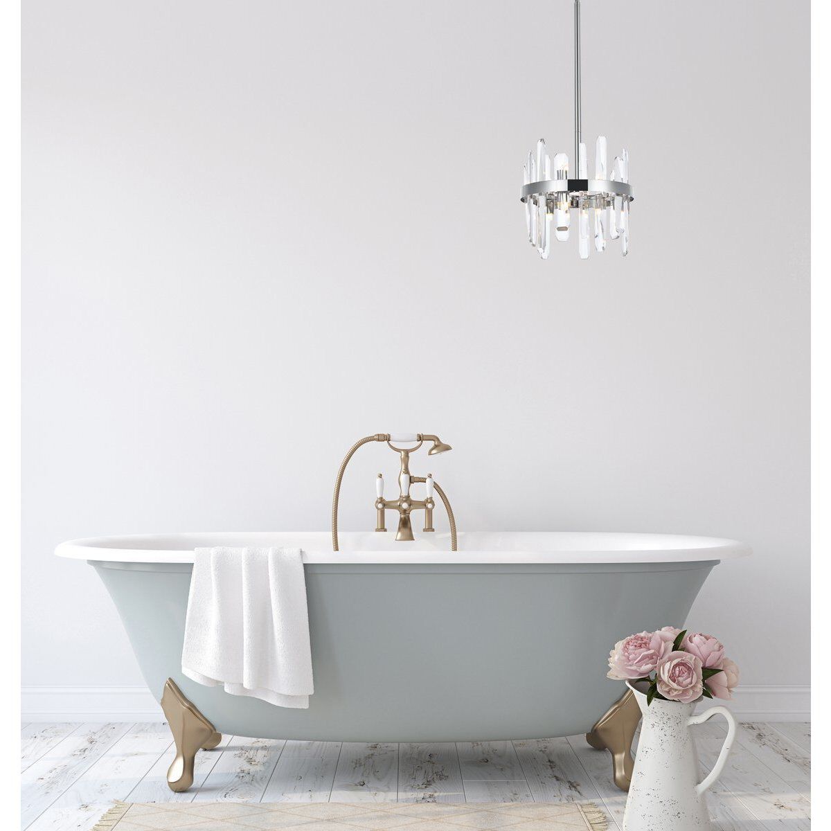 Serena 6 Light 12 inch Chrome Pendant Ceiling Light