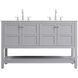 Theo 54 X 34 inch Grey Bathroom Vanity Cabinet