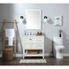 Theo 60 X 22 X 34 inch White Vanity Sink Set