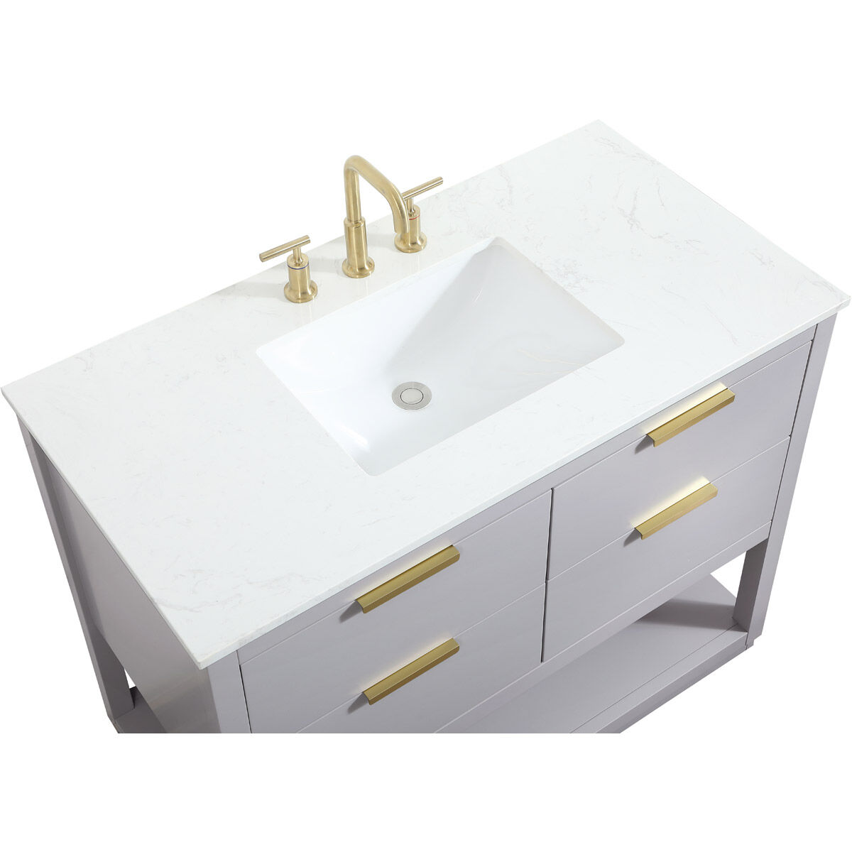 Larkin 42 X 22 X 34 inch Grey Vanity Sink Set