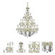 St. Francis 24 Light 36 inch Gold Foyer Ceiling Light in Royal Cut
