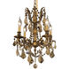 Rosalia 4 Light 17 inch French Gold Dining Chandelier Ceiling Light in Golden Teak, Royal Cut