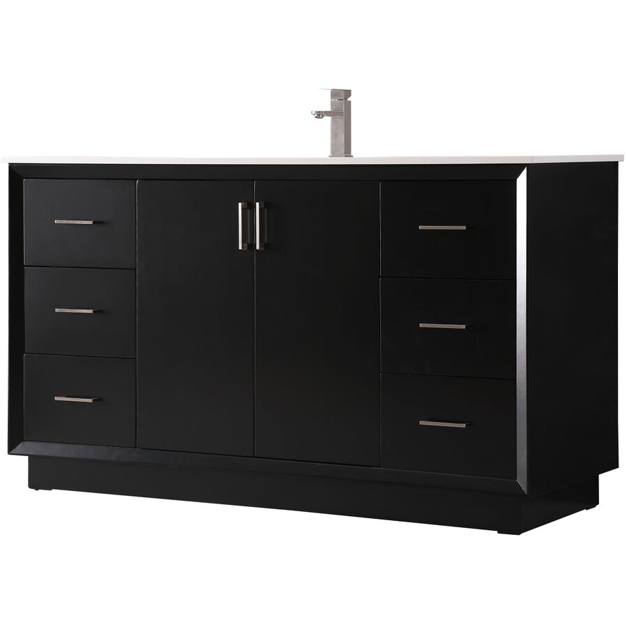 Hayes 60 X 22 X 35 inch Black Vanity Sink Set