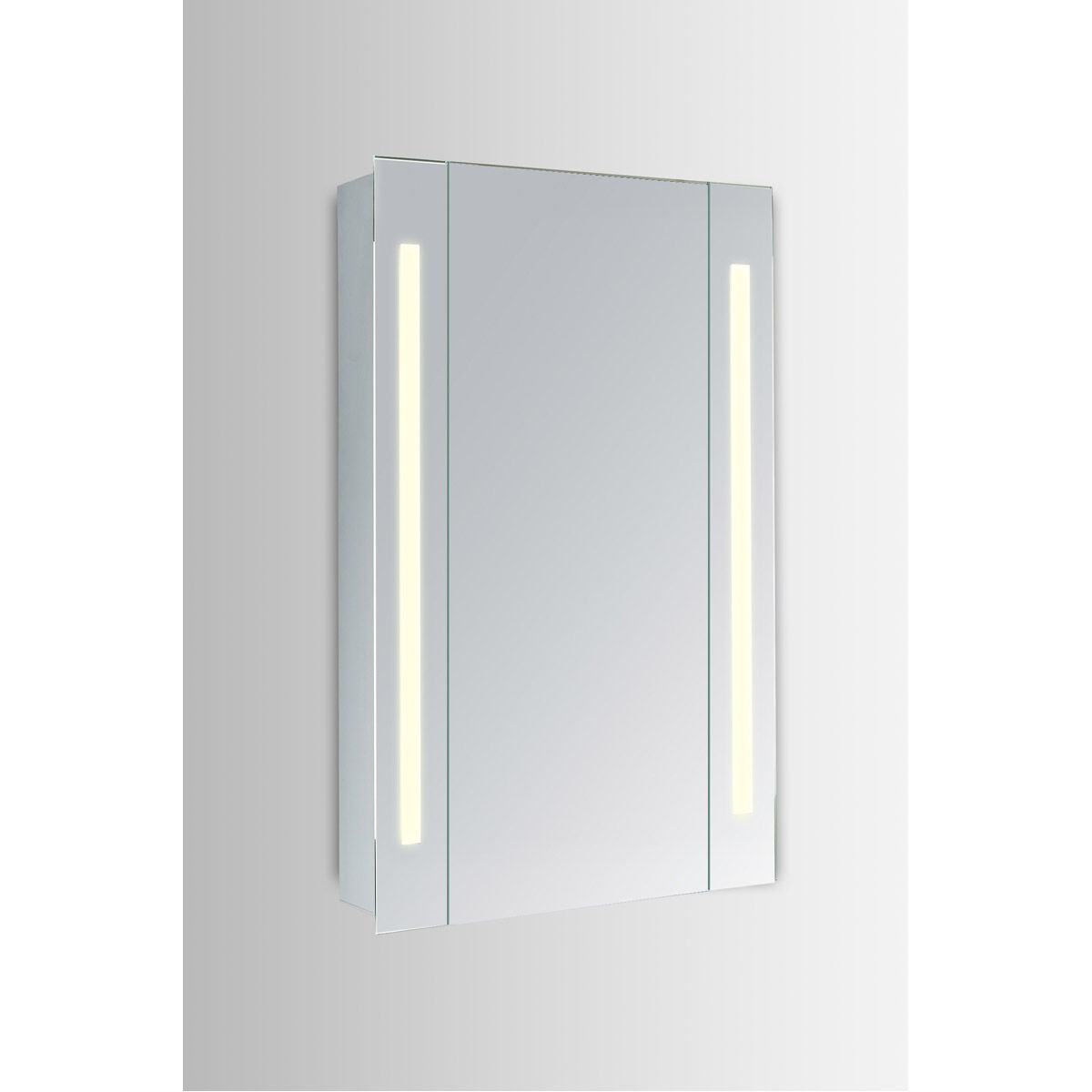 Elixir Silver Lighted Mirror Cabinet