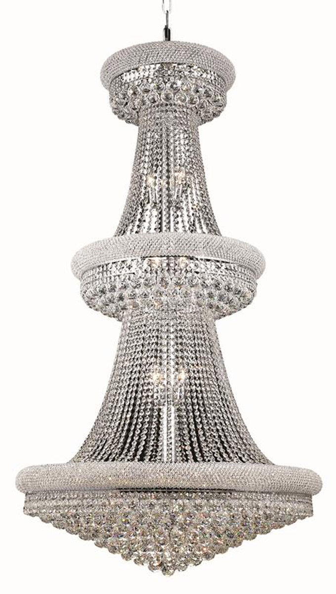 Primo 32 Light 36 inch Chrome Foyer Ceiling Light in Royal Cut