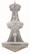 Primo 32 Light 36 inch Chrome Foyer Ceiling Light in Royal Cut