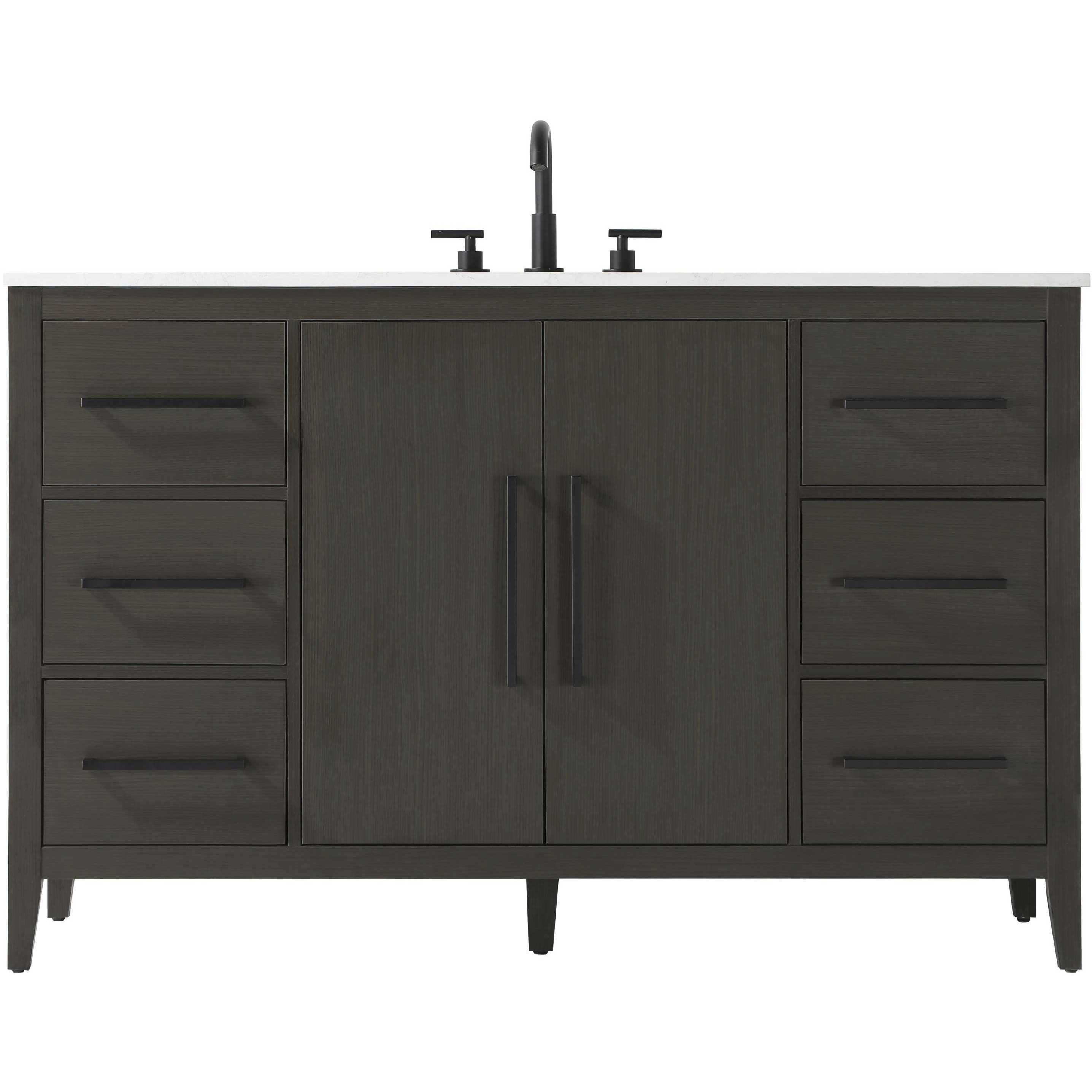 Millie 54 X 35 inch Mocha Brown Bathroom Vanity Cabinet