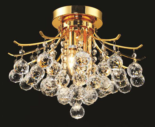 Toureg 3 Light 16 inch Gold Flush Mount Ceiling Light in Royal Cut