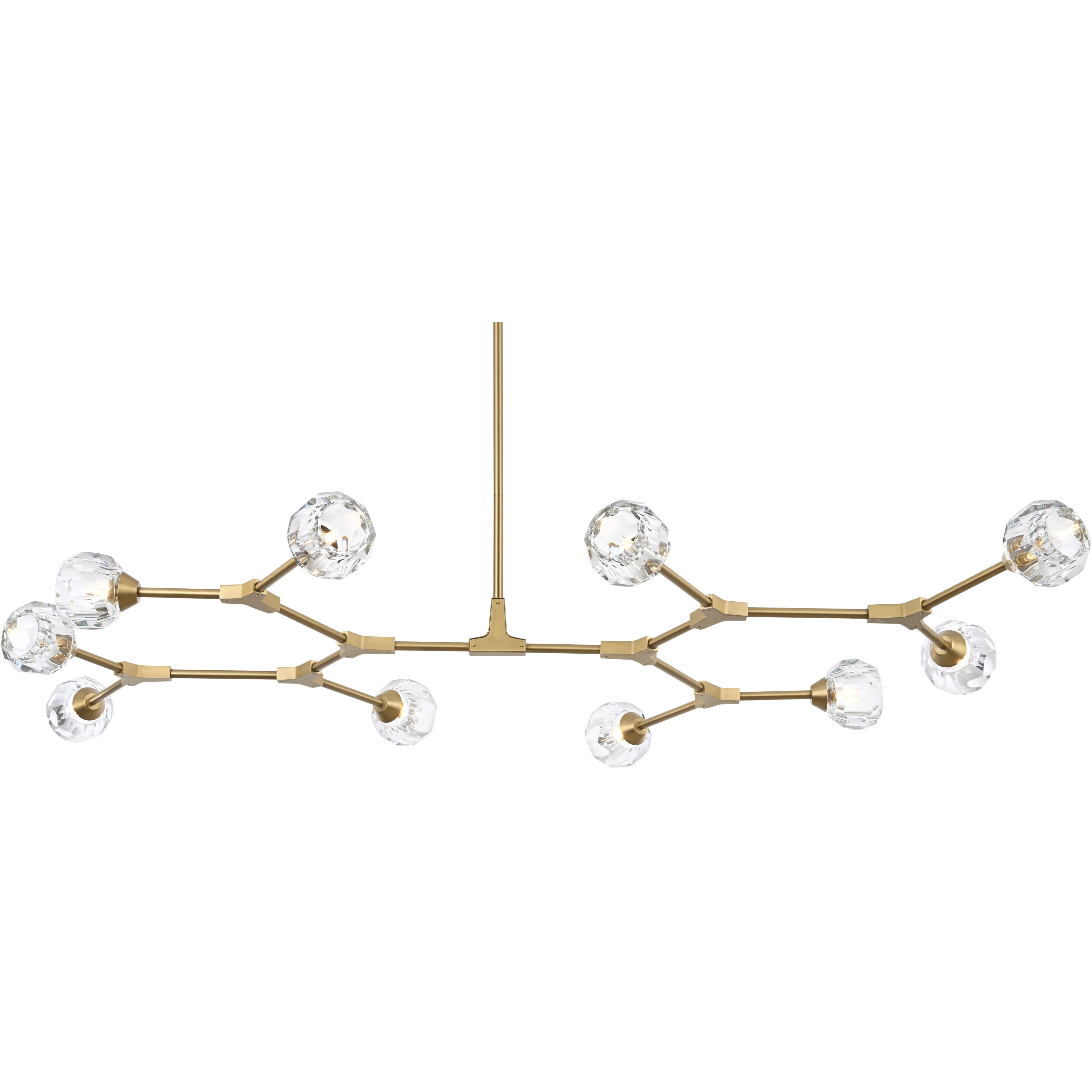 Zayne 10 Light 56 inch Gold Pendant Ceiling Light