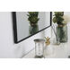Monet 40 X 36 inch Black Wall Mirror