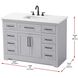 Remington 48 X 35 inch Grey Bathroom Vanity Cabinet