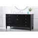 Park Avenue 60 X 21.5 X 35 inch Black Vanity Sink Set