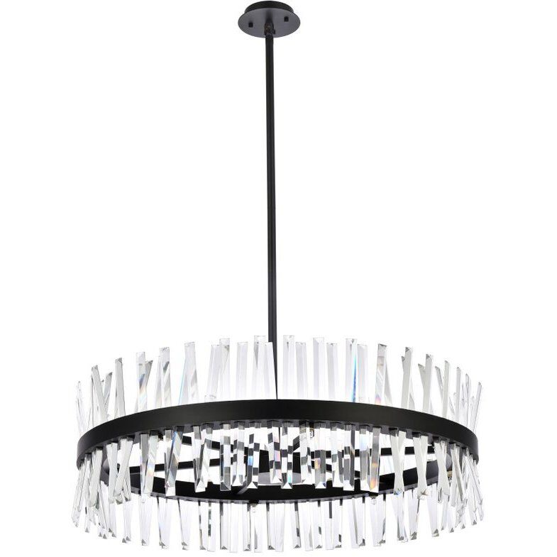 Elegant Lighting 6200D36BK Serephina 16 Light 36 inch Black