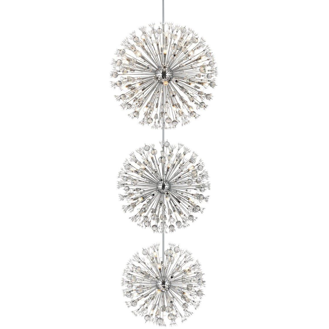Vera 74 Light 44 inch Chrome Chandelier Ceiling Light