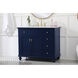 Otto 42 X 21 X 35 inch Blue Vanity Sink Set