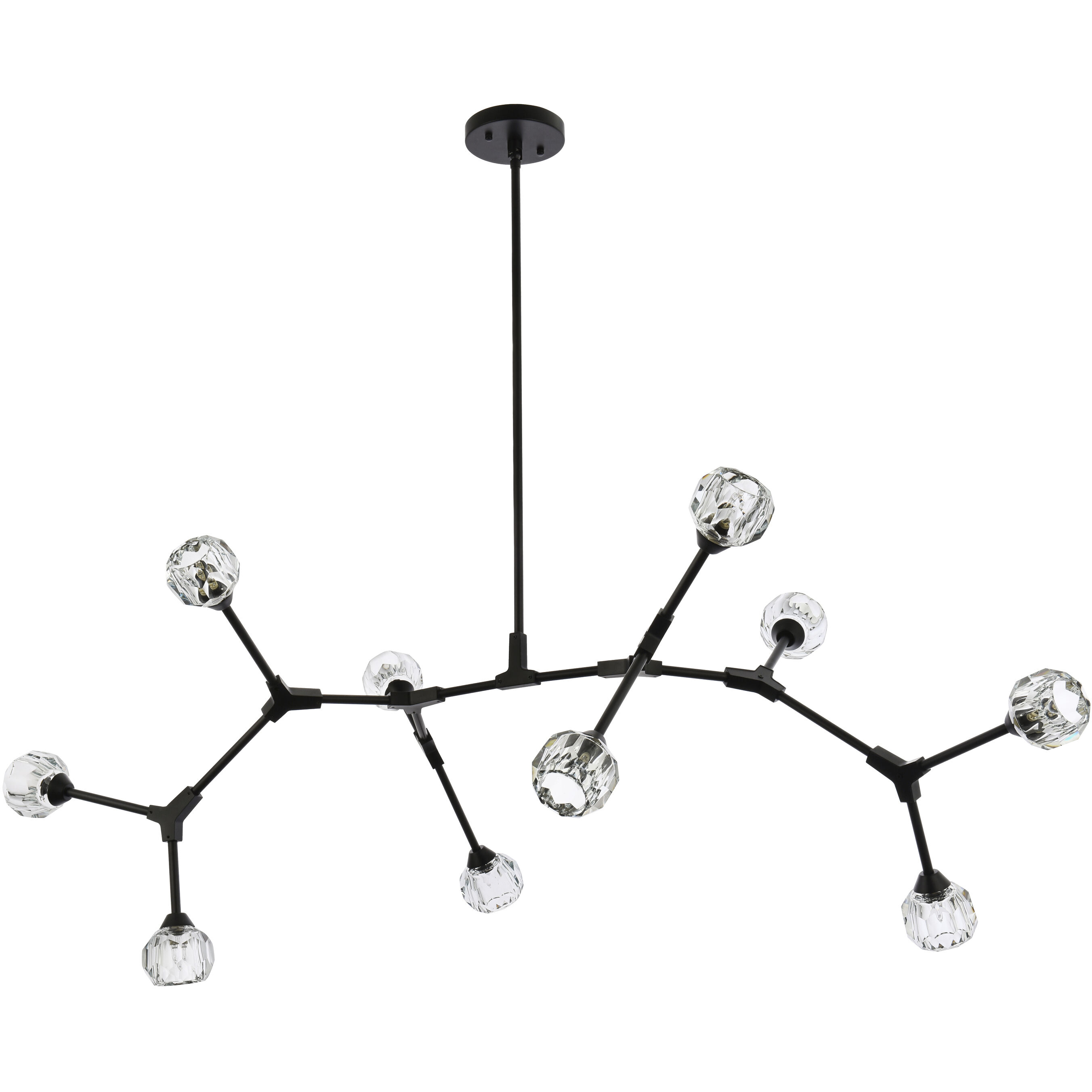 Zayne 10 Light 56 inch Black Pendant Ceiling Light