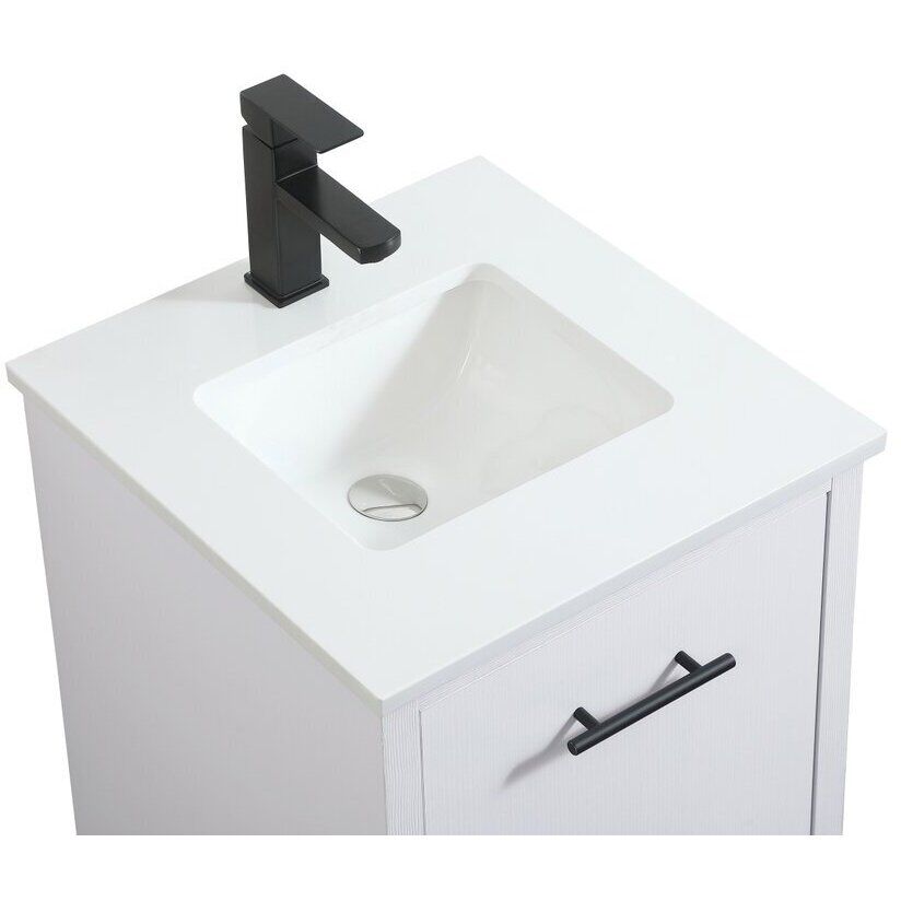 Cyrus 19 X 18 X 33.5 inch White Vanity Sink Set