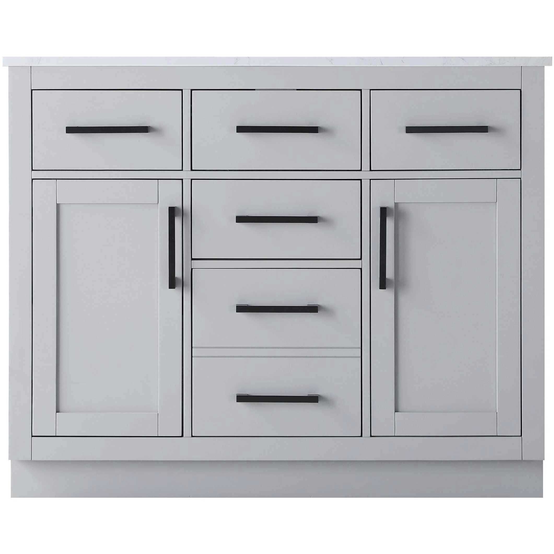 Alden 42 X 35 inch Grey Bathroom Vanity Cabinet