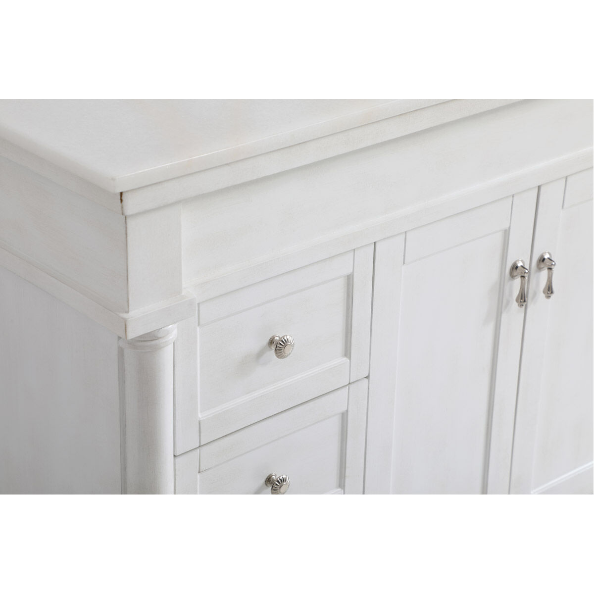 Lexington 48 X 21.5 X 35 inch Antique White Vanity Sink Set