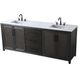 Alina 84 X 34 inch Chocolate Oak Bathroom Vanity Cabinet