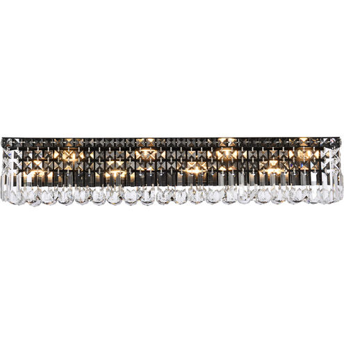 Maxime 8 Light 4.5 inch Black and Clear Wall Sconce Wall Light in Royal Cut