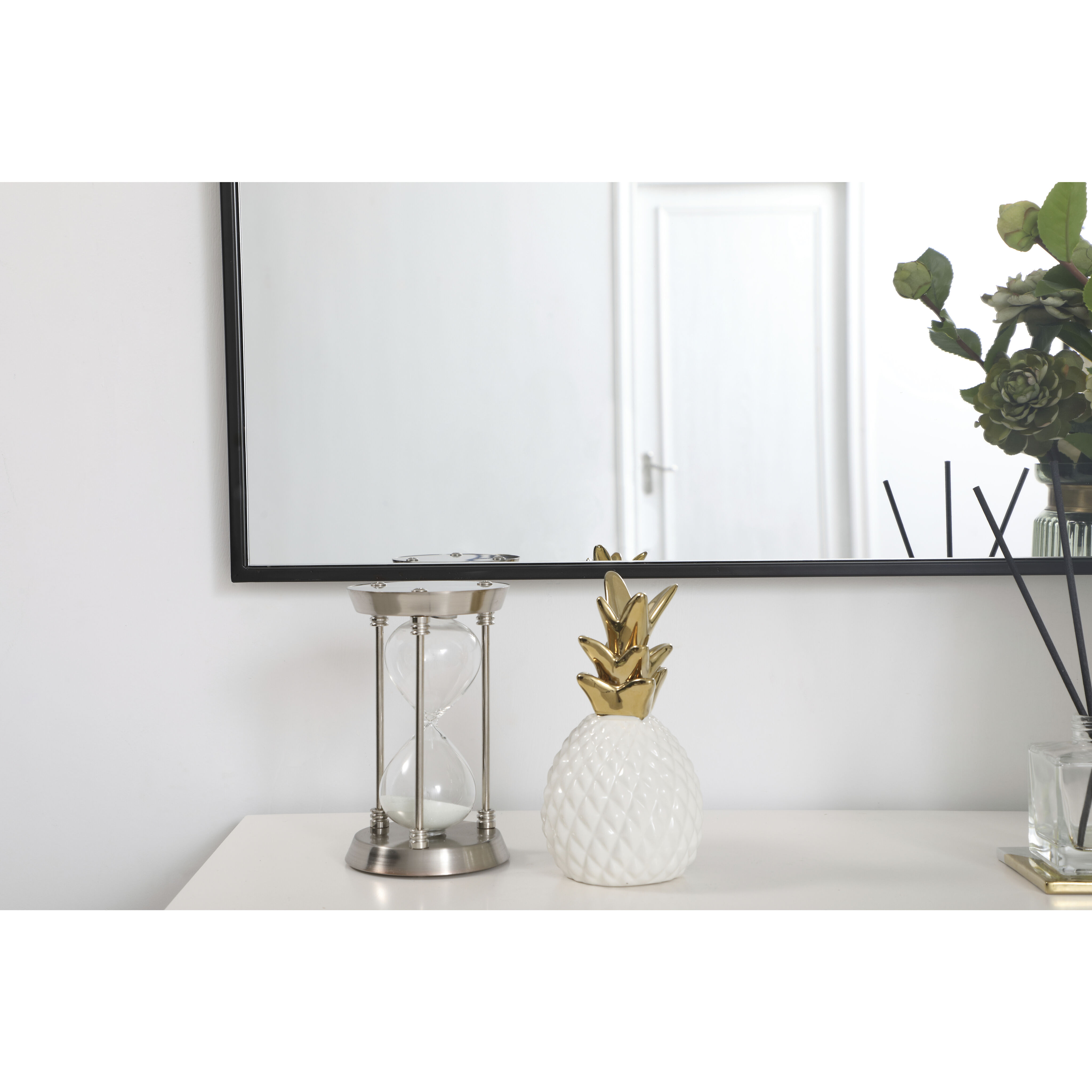 Monet 40 X 36 inch Black Wall Mirror