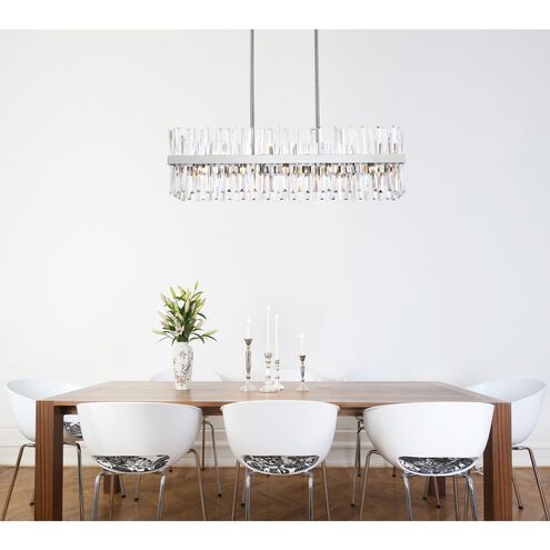 Serephina 24 Light 42 inch Chrome Linear Chandelier Ceiling Light