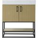 Caroline 30 X 34 inch Honey Brown Bathroom Vanity Cabinet